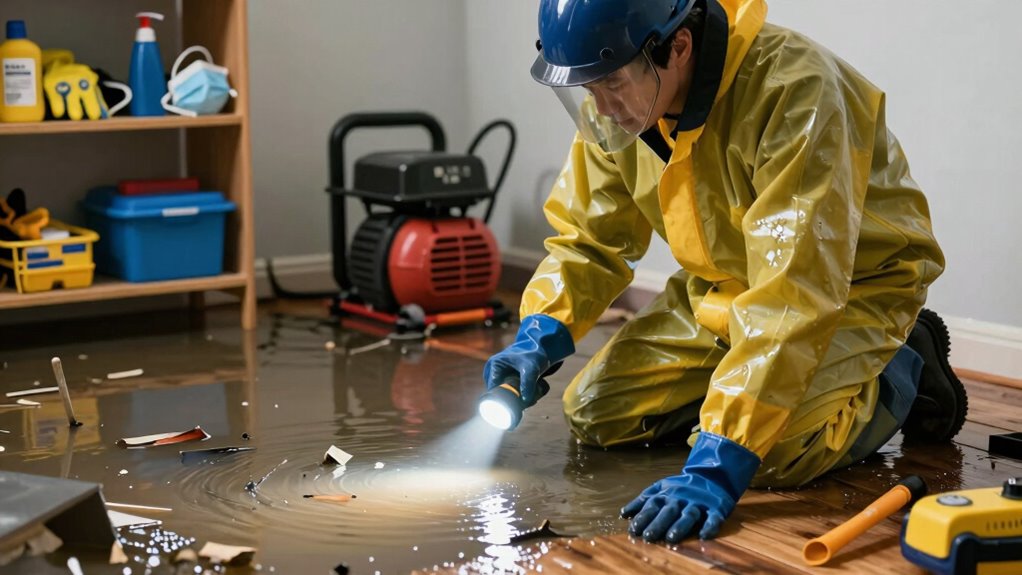 prioritize safety during cleanup