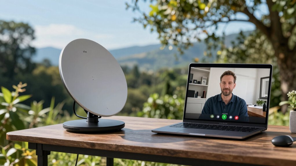 remote work satellite setup