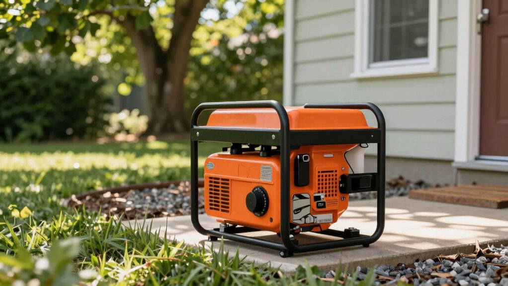 safe outdoor generator placement