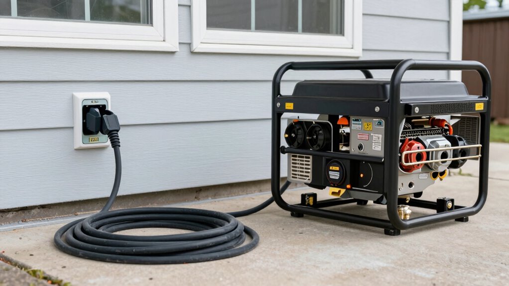 safe outdoor generator placement