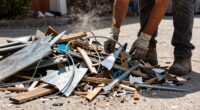 sorting debris safely