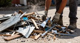 sorting debris safely