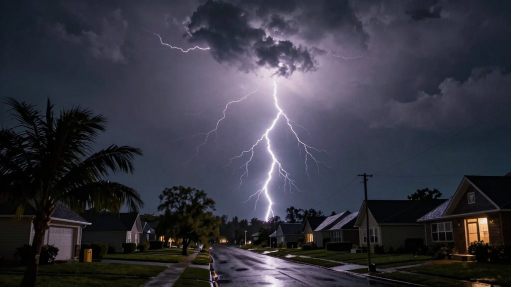 stay indoors during storms