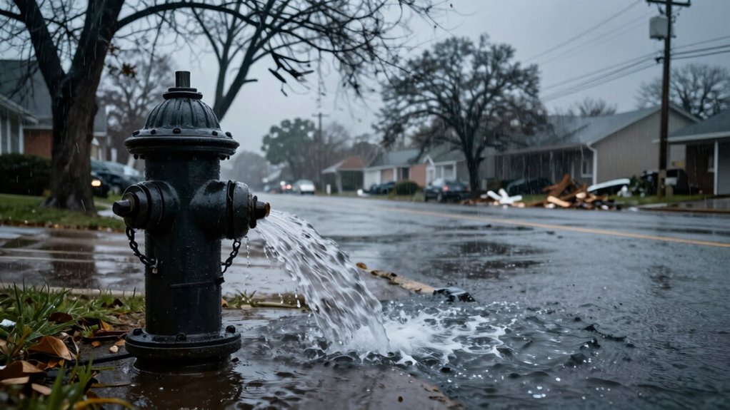 storms cause water pressure drops