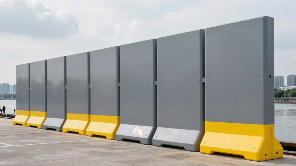 top flood barrier panels