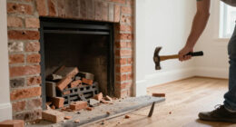 They Removed The Living Room’s Brick Fireplace — And They Don’t Regret It