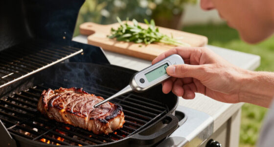 Meat Thermometer Digital, 1-2 Sec Instant Read, Food, Cooking, Grilling | Bright Backlit Display, Waterproof For Air Fryer, Smoker, Candy, K