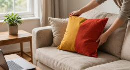 They Took A Risk On Mustard And Red — It Completely Changed This Living Room